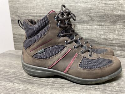 Ecco Ankle Boots Brown leather and synthetic Women's Size 37 gore tex US  6/6.5
