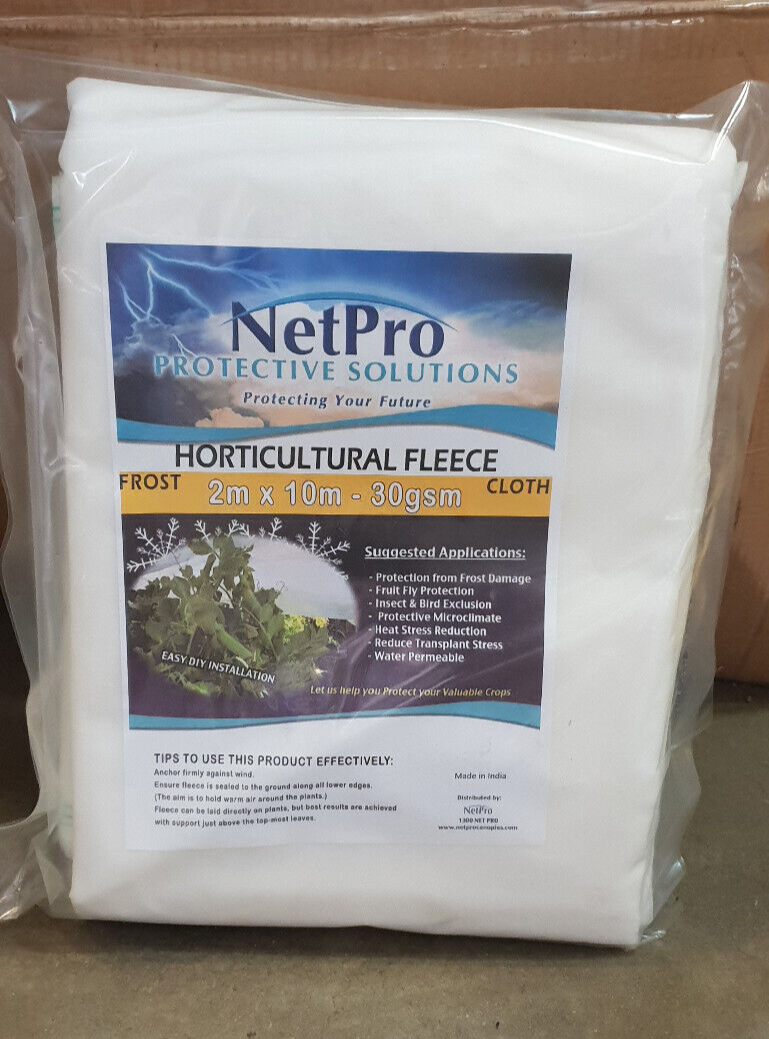 Frost Cloth/Horticultural Fleece Throw over 2m x 10m 30gsm Pack