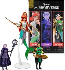 Disney Mirrorverse Action Figure 3-Packs Mulan 5" Belle 5" & Ariel 7" New Gift
