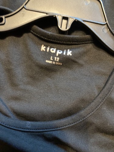 Kidpik Kids Girls Black Stretch Ruffle Dress Synthetic Leather Cotton Size L 12 - Picture 5 of 6