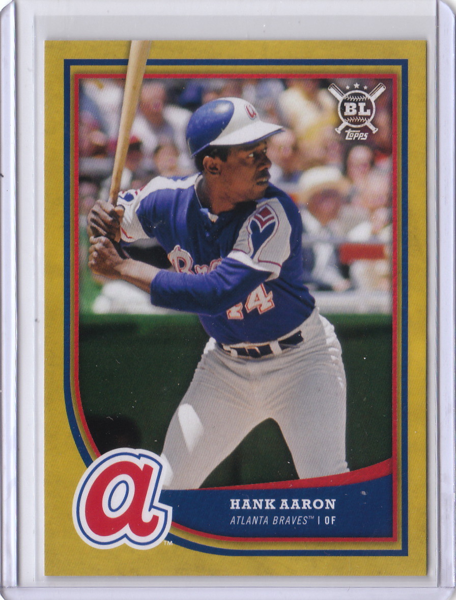 2018 Topps Big League Gold Parallel #331 Hank Aaron - Atlanta Braves