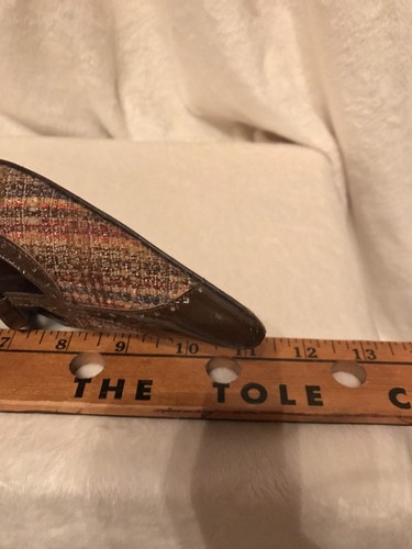 ISABELLA FIORE Brown Patent Leather Tweed Pumps Shoes, Kitten Heel, 8M, 8.5 - Picture 12 of 12