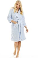 Camille Women's Hooded Bath Robe Lightweight Soft Fleece Ladies Dressing Gown