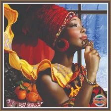 African Beauty 185 - Chart Counted Cross Stitch Pattern Xstitch