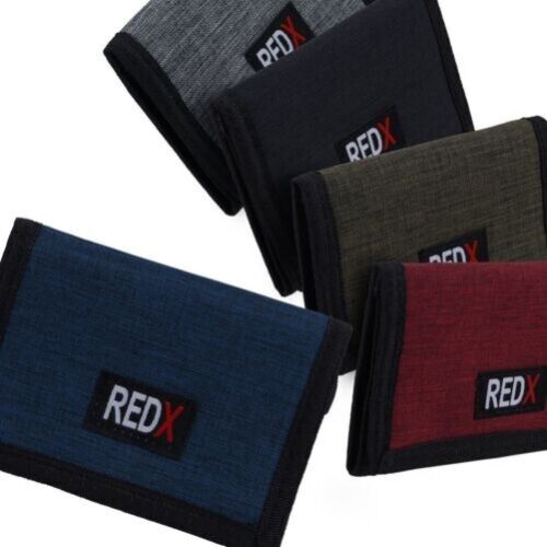Red-X Mens Boys TriFold Sports Card Coin Wallet Canvas - Afbeelding 1 van 18