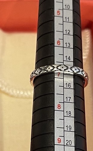 Anillo James Avery Retirado Guirnalda Floral Esterlina Banda/Talla-6.75-7 - Imagen 8 de 8