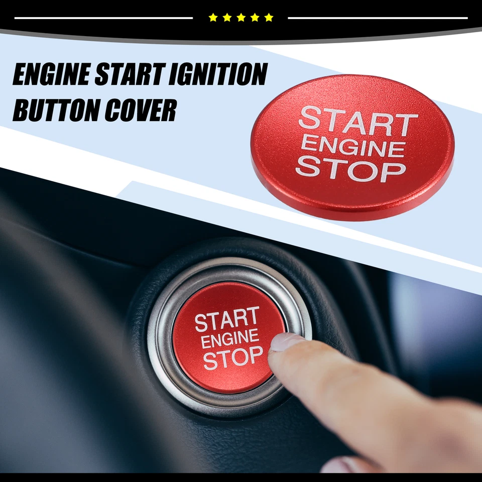 Cubierta botón encendido parada arranque motor para Alfa Romeo Giulia Stelvio 2017-2021 Foto 2 de 4