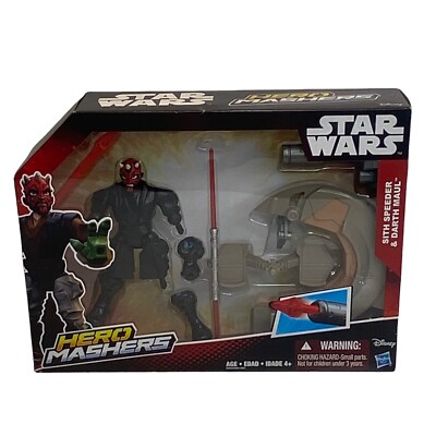 Hasbro Star Wars: Hero Mashers Sith Speeder & Darth Maul New Fast Shipping 