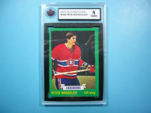 1973/74 O-PEE-CHEE NHL HOCKEY CARD #164 PETER MAHOVLICH KSA 8 NMMINT SHARP!! OPC
