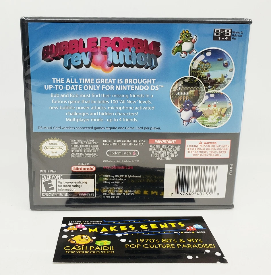 Bubble Bobble Revolution (Nintendo DS, 2005) - BRAND NEW FACTORY SEALED! - Image 2 of 4