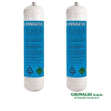 2 BOMBOLE OSSIGENO 110 BAR 1 LITRO SALDATURA RICAMBI PER TURBO SET 30 90 110 200