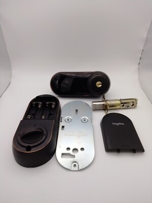 Hugolog HU03-ORB-BLU Smart Lock Dead Bolt w/Key Cylinder Bluetooth Hub (No Key)