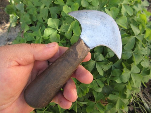 VTG OLD ANTIQUE GERMAN SOLINGEN LEATHER ROUND HEAD SKIVING KNIFE COBBLER TOOL - Picture 4 of 11