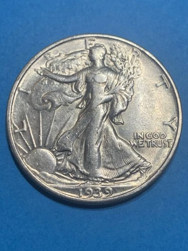 1939 Walking Liberty Half Dollar Beautiful, High Luster BU Condition. See Photos