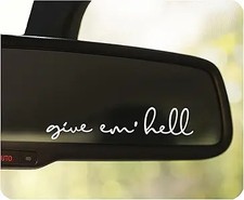 3 x Rearview Sticker Vinyl Car Decal Rear View Mirror Decal Trendy Mirror White