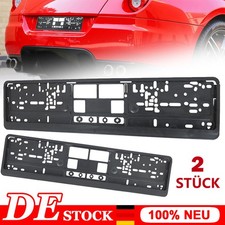 2x KFZ Kennzeichenhalterung | Auto Kennzeichenhalter Nummernschildhalter Schwarz