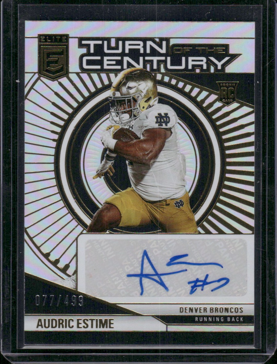 2024 Donruss Elite #TCA-AES Audric Estime Turn of the Century Autographs #/499