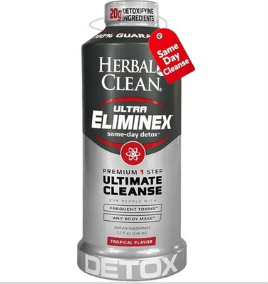 Herbal Clean Same Day Ultra Eliminex Detox Cleanse Drink* (32 fl oz) - Tropical