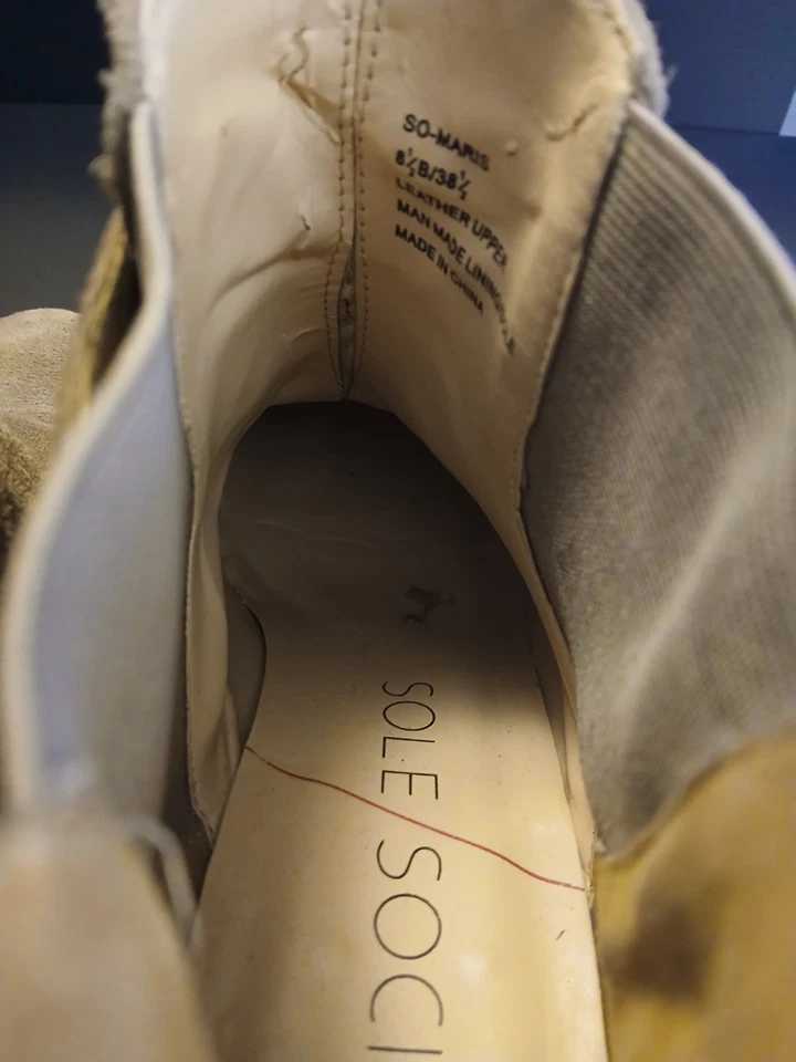 Botines Sole Society Cuero Gamuza Tostado Hebilla Talla 8.5 INL#459 Foto 3 de 4