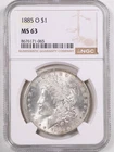 1885-O $1 Morgan Silver Dollar MS63 NGC 8676171-065