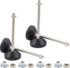 Waziaqoc 4 Pcs Adjustable Leveling Feet, M8 Thread 4 Inch(M8), Black 