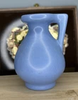 Vintage matte Light blue Niloak? Camark? Handle Pitcher Creamer Pottery Kitchen