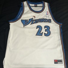 Nike Washington Wizards Jersey Mens XXL White Blue Mesh Michael Jordan 23