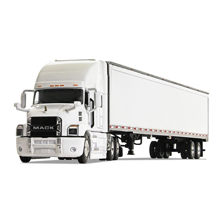 First Gear DCP 1/64 Mack Anthem Sleeper Cab White w/ 53ft Box