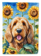 Caroline's Treasures Otterhound in Sunflowers House Flag DAC6130CHF