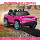 OROFULL 24V Licensed Chevrolet Electric Ride On Car with LED Lights & MP3, Pink — photo 7