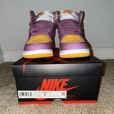 Nike Air Jordan 1 High Leather Sneaker Purple...