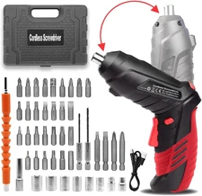 Cordless Power Screwdriver Electric Screwdriver Rechargeable Set, Battery Pow...