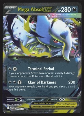ME01: Mega Evolution Mega Absol ex #086/132 Pokemon Card