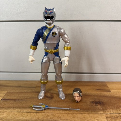#ad Power Rangers Lightning Wild Force Lunar Wolf Ranger Action Figure 6” Ships Fast $19.90