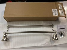 Signature Hardware 353565 Seattle 18" Double Towel Bar, Brushed Nickel