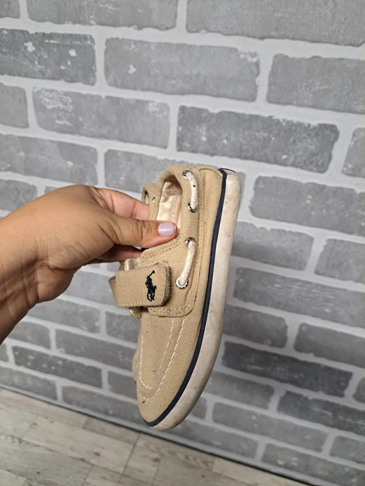 Polo Ralph Lauren ребенка ясельного возраста мальчика лодка желтовато-коричневый туфли размер 8 - Изображение 4 из 4