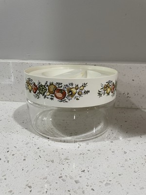 Vintage 1970's Pyrex  Spice of Life  See-N-Store Glass Canister /Container