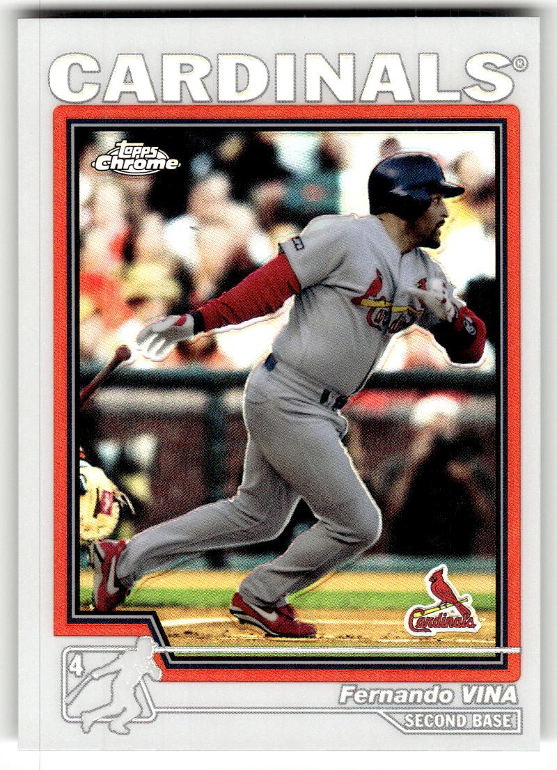 2004 Topps Chrome Fernando Vina Refractors #73