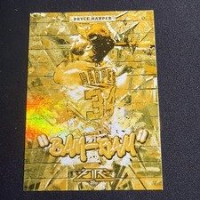 Bryce Harper  2017 Topps Fire - Monikers #M-21 Gold Minted Bam Bam Nationals