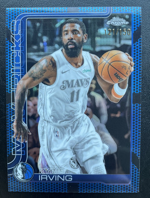 2025 Topps Chrome #40 KYRIE IRVING Blue Basketball /150 Mavericks Color Match