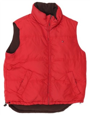 Tommy Hilfiger Herren wattierte Wendeweste UK 38 Medium rot Polyester DW19
