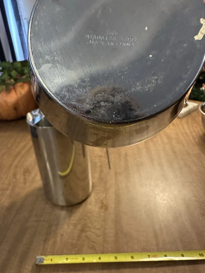 Juego de jarra y crema vintage de acero inoxidable WESSCO 73P1015 aerolínea hospitalidad Foto 3 de 4