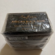 SheaMoisture African Black Soap Bar w/ Shea Butter Face  Body Multipack LOT 4