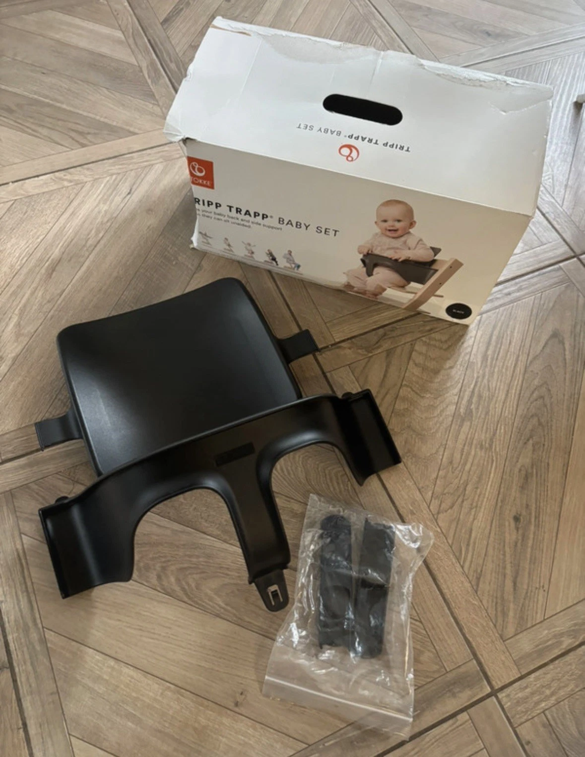 Stokke Tripp Trapp Baby Set and gliders black, compatible with tray
Opens in a new window or tab