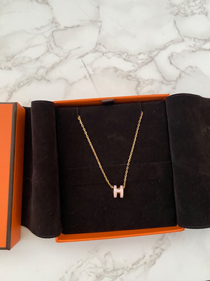 New Authentic Hermes Mini Pop H Pendant Necklace Accessory