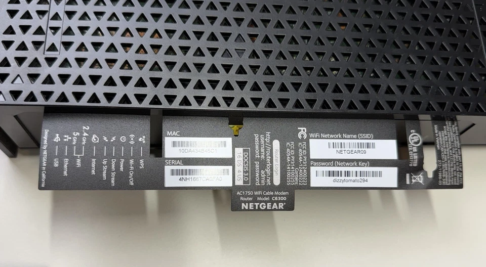 NETGEAR AC1750 C6300 2.4/5ghz Wi-Fi DOCSIS 3.0 Cable Modem Router Tested - Image 4 of 4