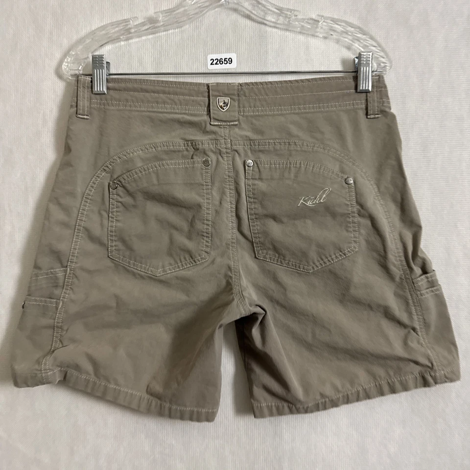 Женские шорты Kuhl размер 8 бежевый хлопок свободный ассортимент 7 дюймов внутренний шов хлопок верхняя одежда - Изображение 2 из 4