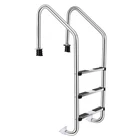 Costway Swimming Pool Ladder In-Ground Stainless Steel 3-Step w/ Anti-Slip Step
