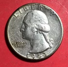 1943D US Washington SILVER Quarter! "Denver" Mint! AU! Old US Coin!