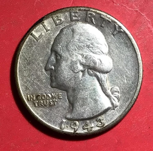 1943D US Washington SILVER Quarter! "Denver" Mint! AU! Old US Coin!